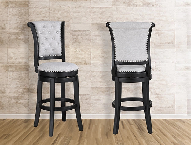 Granville Swivel Bar Stool Dove Knockdown