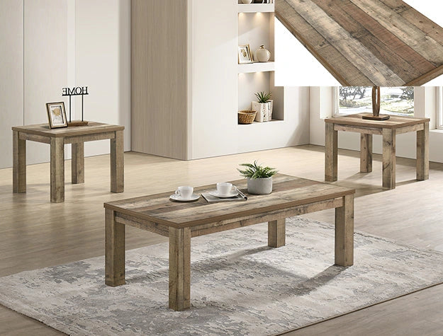 Theo 3-Pc Coffee Table Set-Reclaimed Wood