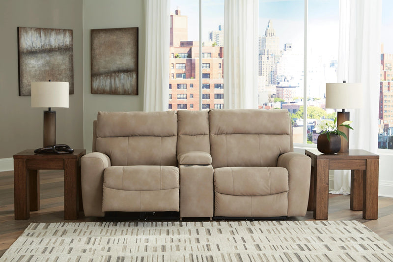 Next-Gen DuraPella Power Reclining Sectional Loveseat with Console
