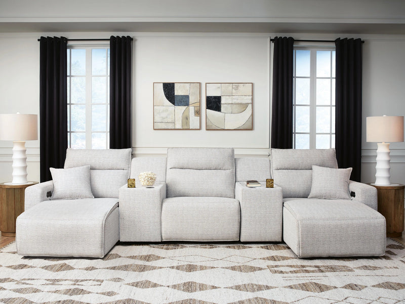 Modmax II Power Reclining Sectional with Chaise and Consoles