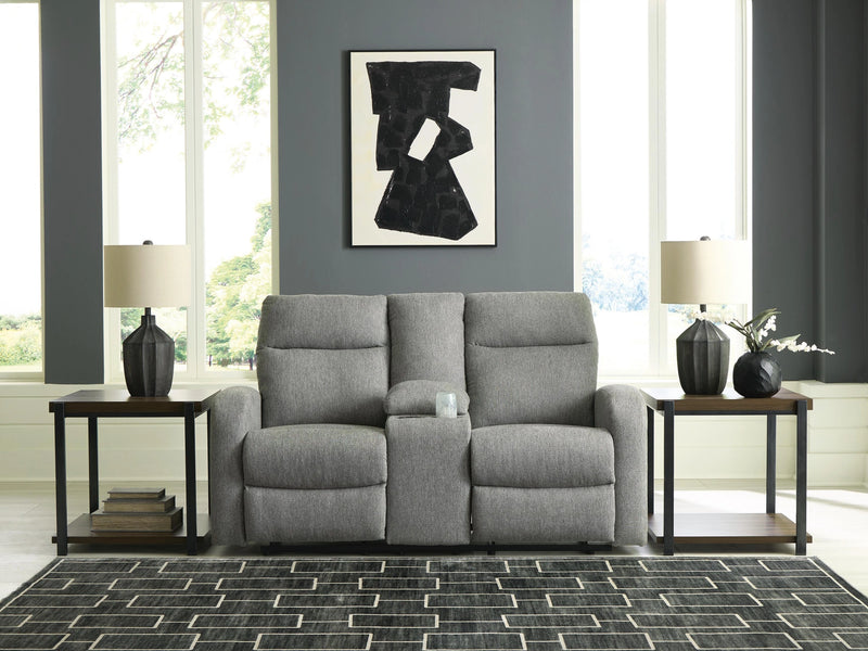Gauntlet Reclining Loveseat with Console