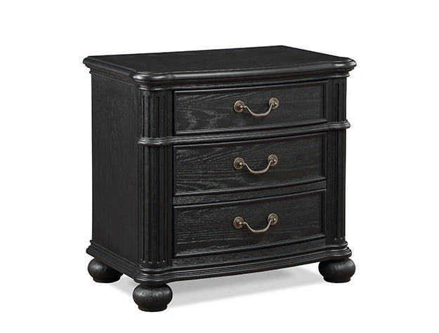 Crown Mark Furniture Kingsbury 3 Drawer Nightstand in Black image