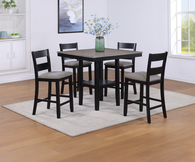Lester 5-piece Counter Height Table Light Grey