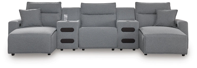 Modmax II Power Reclining Sectional with Chaise and Audio Consoles