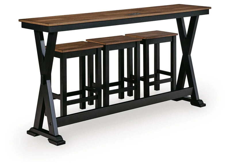 Wildenauer Counter Height Dining Table and 3 Barstools Set