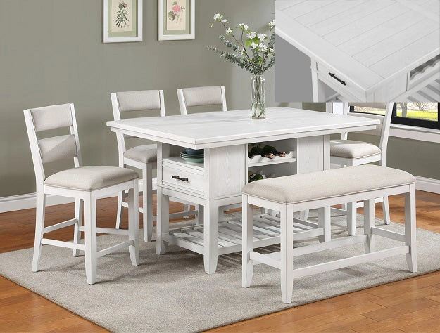 Wendy White Counter Height Chair